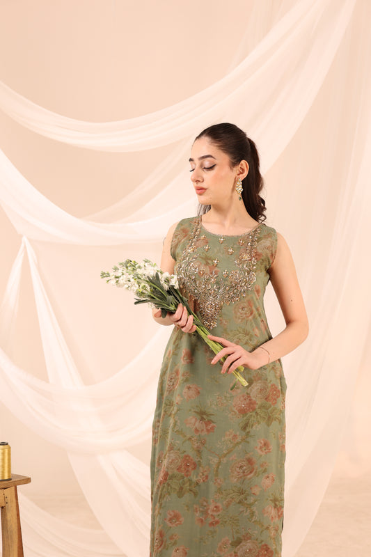 Floral Chiffon Couture Set