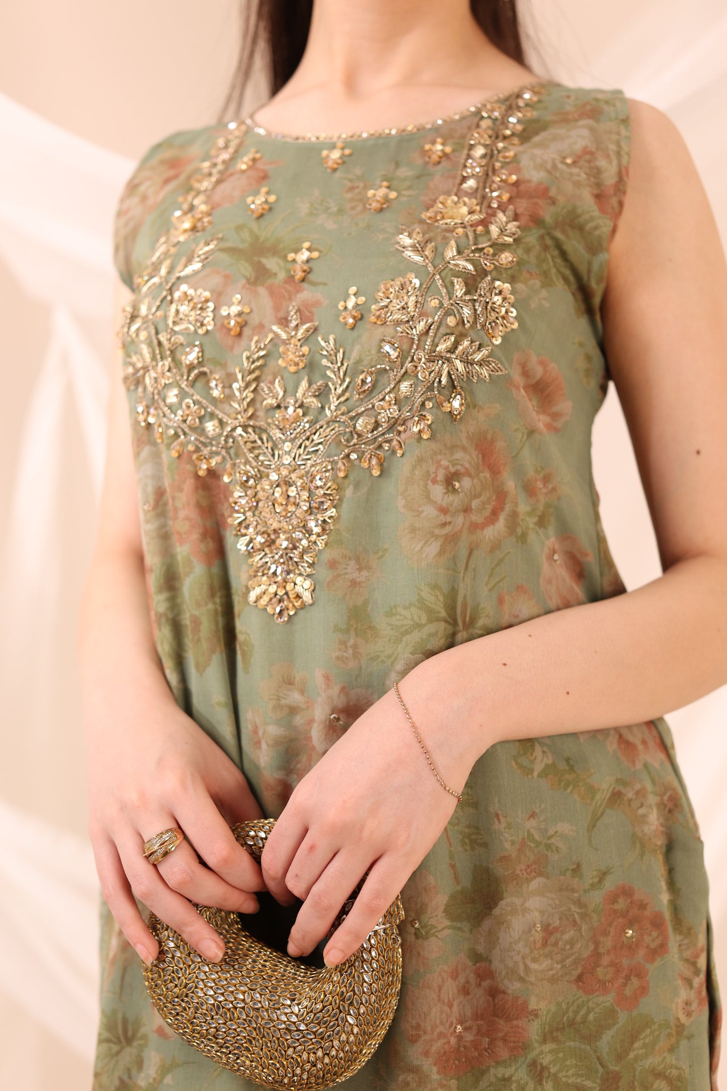Floral Chiffon Couture Set